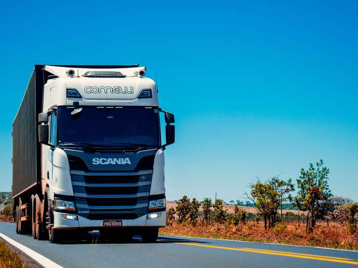 Long-haul truck on an open highway